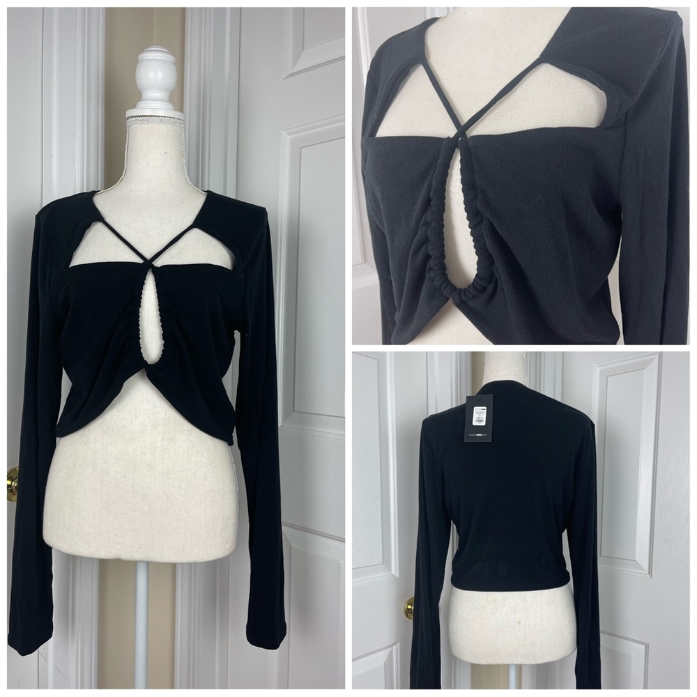 Plus-size  Cut Out Crop Top